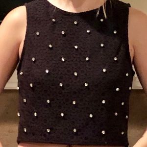 2 Lauren Conrad cotton crop tops.